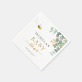 Baby Shower Mutter zu eucaluptus Drehbuch Serviette (Ecke)