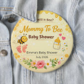 Baby Shower Nadel | Mama-Biene | Wird es ein Mädch Button (Beispiel)