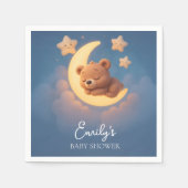 Baby Shower Napkins – Teddy Bear on the Moon Serviette (Vorderseite)