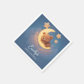 Baby Shower Napkins – Teddy Bear on the Moon Serviette (Ecke)