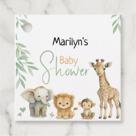Baby Shower Niedlich Baby Animals Geschenkanhänger