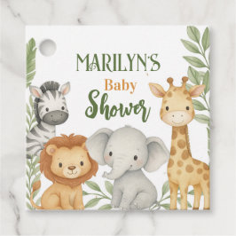 Baby Shower Niedlich Baby Animals Geschenkanhänger