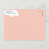 BABY SHOWER Niedliche Wolken Rainbow Custom QR COD Einladungspostkarte (Rückseite)