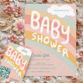 BABY SHOWER Niedliche Wolken Regenbogen Regen Cust Einladung