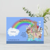 Baby Shower Noahs Ark Einladung (Stehend Vorderseite)