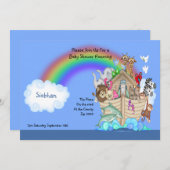 Baby Shower Noahs Ark Einladung (Vorne/Hinten)