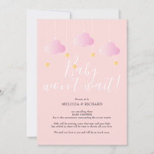 Baby-Shower- oder Sprinkle-Absagekarte Einladung