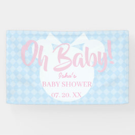 Baby-Shower Oh Baby Hellblaue Wanddekoration Banne Banner