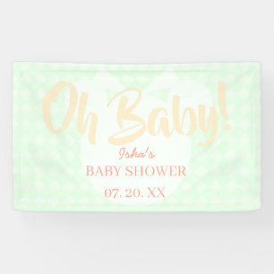 Baby-Shower Oh Baby Hellgrüne Wanddekoration Banne Banner