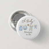 Baby Shower Oh Baby! Knopf Button (Vorne & Hinten)