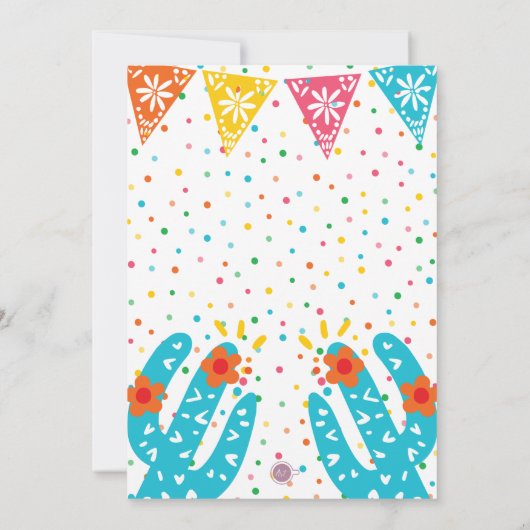 Baby Shower Ole Ole Fiesta Einladung (Rückseite)