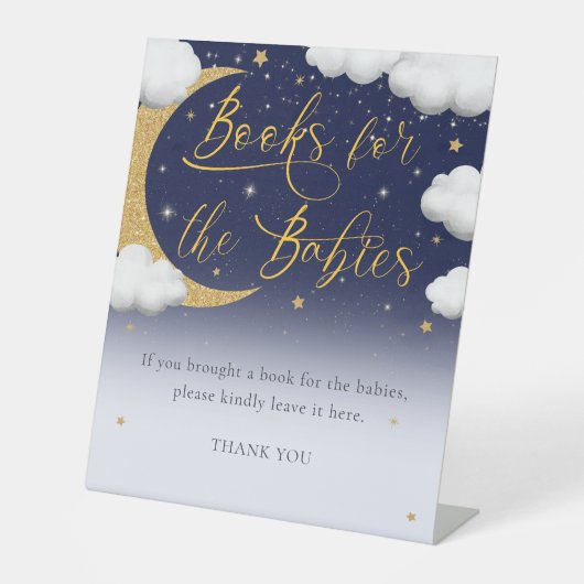 Baby Shower Over the Moon Books for Babies Sockelschild (Vorderseite)
