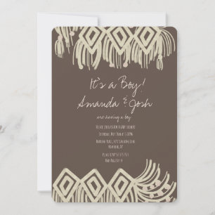 Baby-Shower-Painterly-Macrame-Boho Einladung