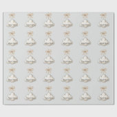 Baby Shower Pale Blue Cloud Nine Geschenkpapier (Flach)