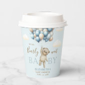 Baby Shower Paper Cups – Bear & Balloons  Pappbecher (Rückseite)