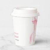 Baby shower paper cups with a delicate bow. pappbecher (Rechts)