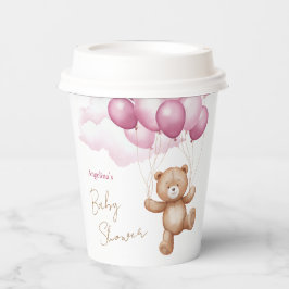Baby Shower Paper Cups with teddy bear. Pappbecher