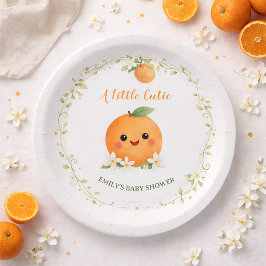 Baby Shower Paper Plates A Little Cutie Pappteller