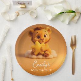 Baby Shower Paper Plates – Little Lion & Star Pappteller