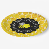 Baby Shower Paper Teller mit Honey Bee Theme (Schrägansicht)
