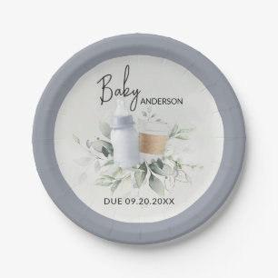 Baby Shower Paper Tellers Baby ist Kaffeepause Pappteller
