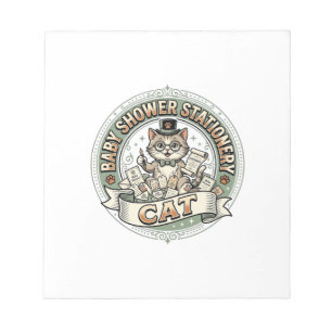 Baby-Shower-Papeterie Katze Baby-Shower-Papeterie  Notizblock