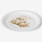 Baby Shower Papierplatten Kürbisse "Fall in Love" Pappteller (Schrägansicht)