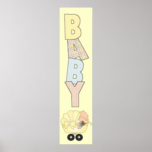 Baby Shower Party Banner oder Door Poster (Vorne)