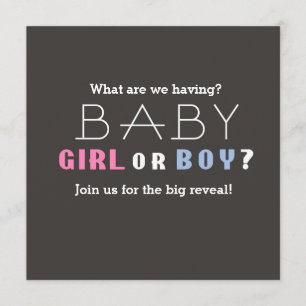 Baby Shower Party zur Geschlechtsenthüllung Junge Einladung