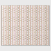Baby Shower Pastel Pink Stripe Botanical Green Vin Geschenkpapier (Flach)