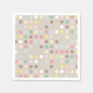 Baby Shower Pastel Polka Dot Serviette