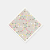 Baby Shower Pastel Polka Dot Serviette (Ecke)