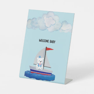 Baby Shower Pedestal Sign Sockelschild