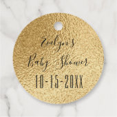 Baby Shower Penguin Geschenkanhänger (Rückseite)