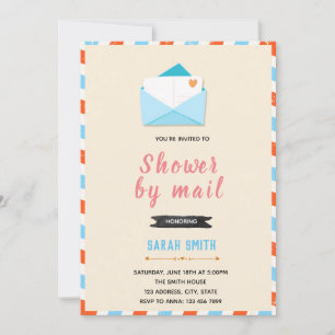 Baby-Shower-per-Post-Motto-Party-Einladung Einladung