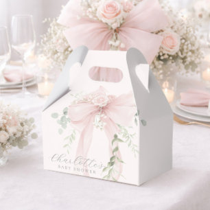 Baby Shower 'Pink Bow Baby in bloom' Geschenkschachtel