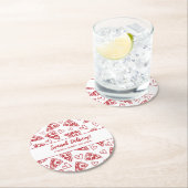 Baby Shower Pizza Party Italienische Sonderlieferu Runder Pappuntersetzer (Vor Ort)