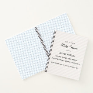 Baby-Shower-Planer-Notizbuch Elegantes Neutral Notizblock