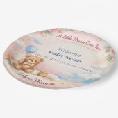 Baby Shower Plates | Bloom Dream Theme Pappteller (Schrägansicht)