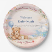 Baby Shower Plates | Bloom Dream Theme Pappteller (Vorderseite)