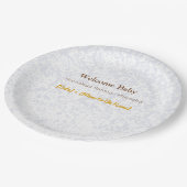 Baby Shower Plates | Hunny Bear Theme Pappteller (Schrägansicht)