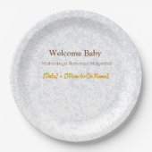 Baby Shower Plates | Hunny Bear Theme Pappteller (Vorderseite)