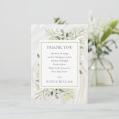 Baby Shower Poem Spring Verlasse Grünflächen Dankeskarte (Stehend Vorderseite)