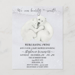 Baby Shower Polar Bären Cubs Winter Twins