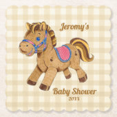 Baby Shower Pony Coaster Untersetzer (Vorderseite)