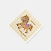 Baby-Shower-Pony-Unterlage Serviette (Ecke)