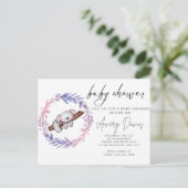 Baby Shower Postkarte (Stehend Vorderseite)