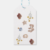 Baby Shower Pumpkin Minimalistisch Baby Geschenkanhänger (Rückseite)