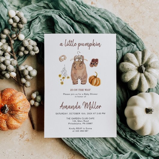 Baby Shower Pumpkin Minimalistisch Baby Save The Date