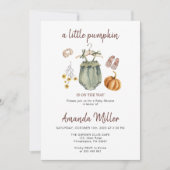 Baby Shower Pumpkin Minimalistisch Baby Save The Date (Vorderseite)